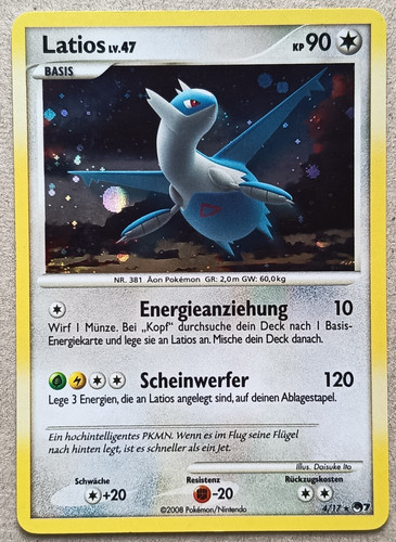 Latios holo pop series 7 - latios,